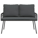 vidaXL Kerti pad párnával Antracit 114 x 64 x 90 cm Acél