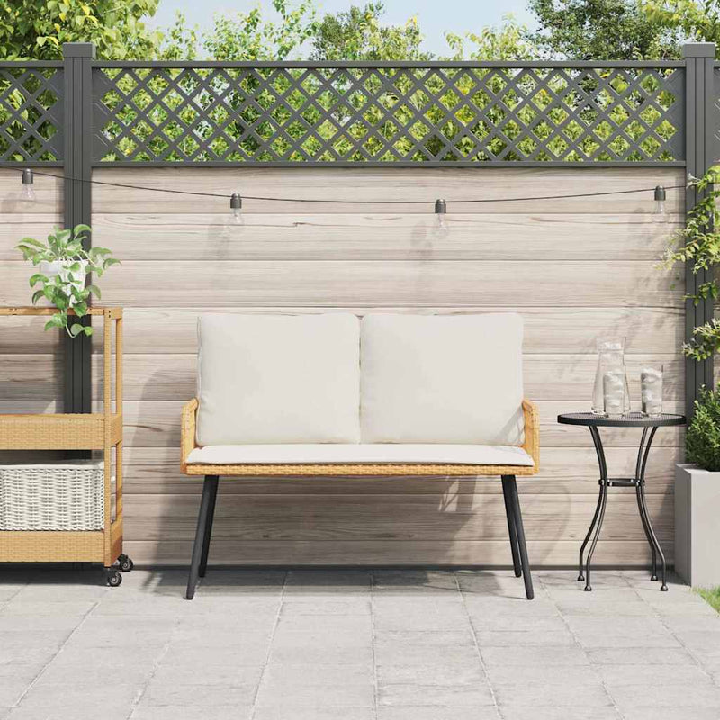 vidaXL Kerti pad párnával Barna 114 x 64 x 78cm Fém