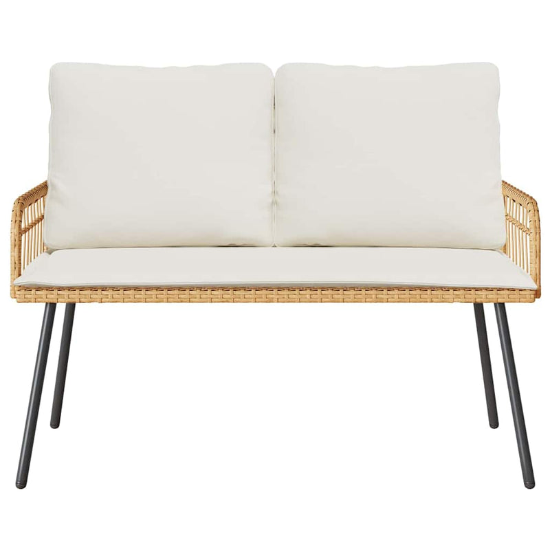 vidaXL Kerti pad párnával Barna 114 x 64 x 78cm Fém