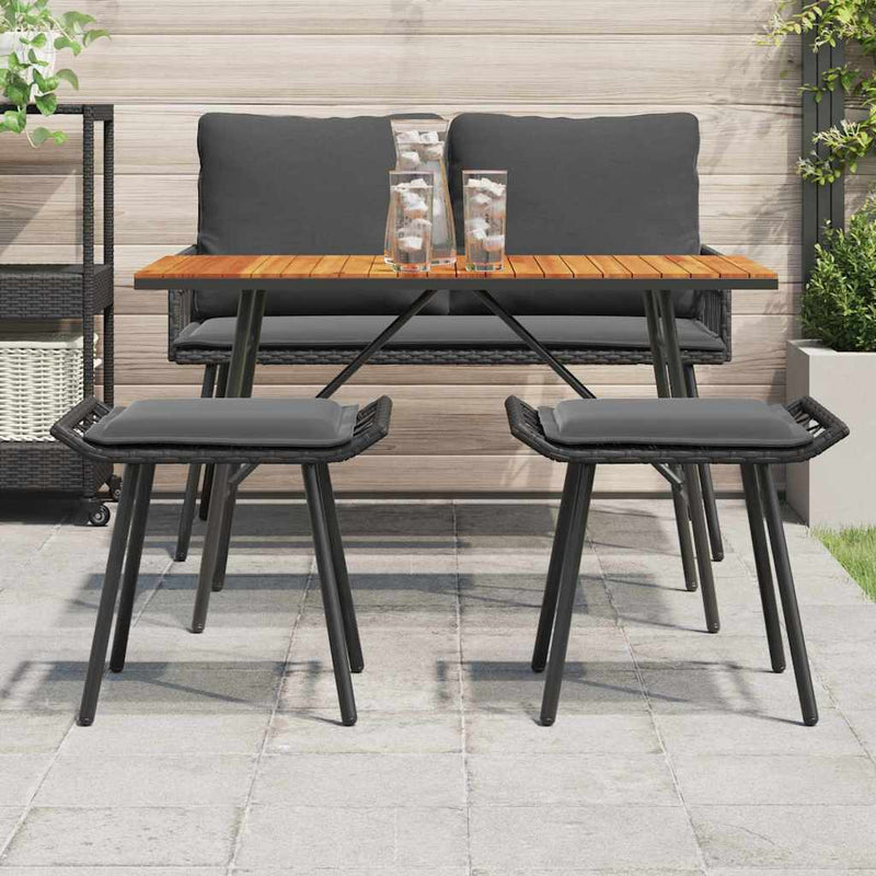 vidaXL Kerti szék párnával 2 pcs Szürke 50 x 40 x 45 cm Poliészter