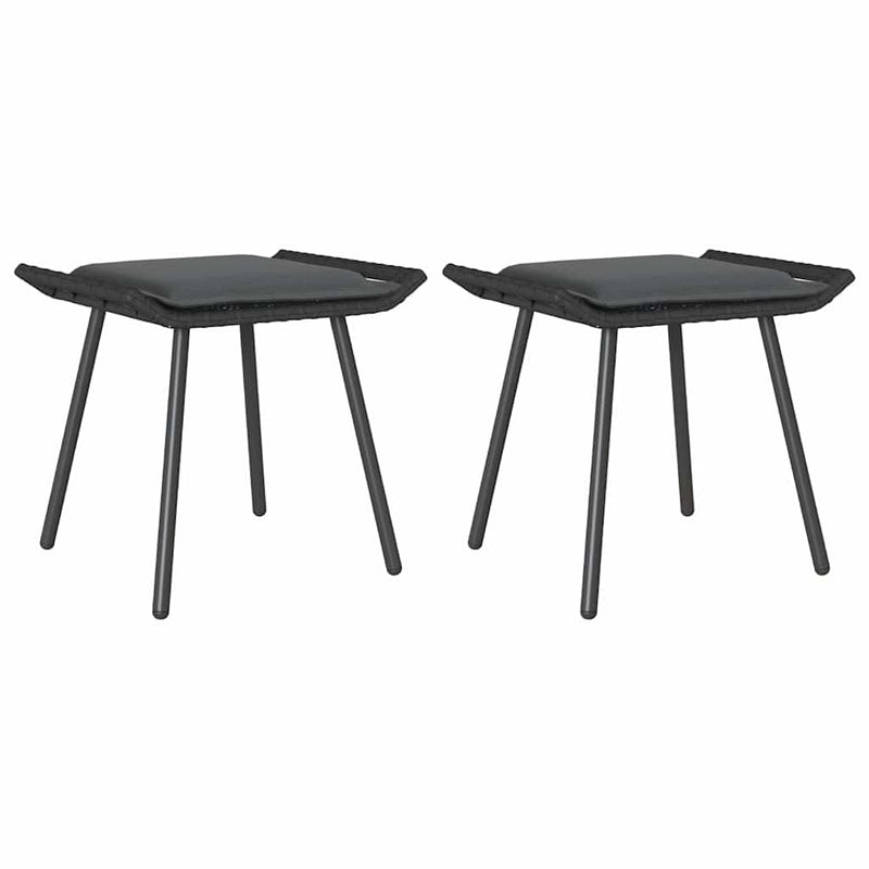 vidaXL Kerti szék párnával 2 pcs Szürke 50 x 40 x 45 cm Poliészter