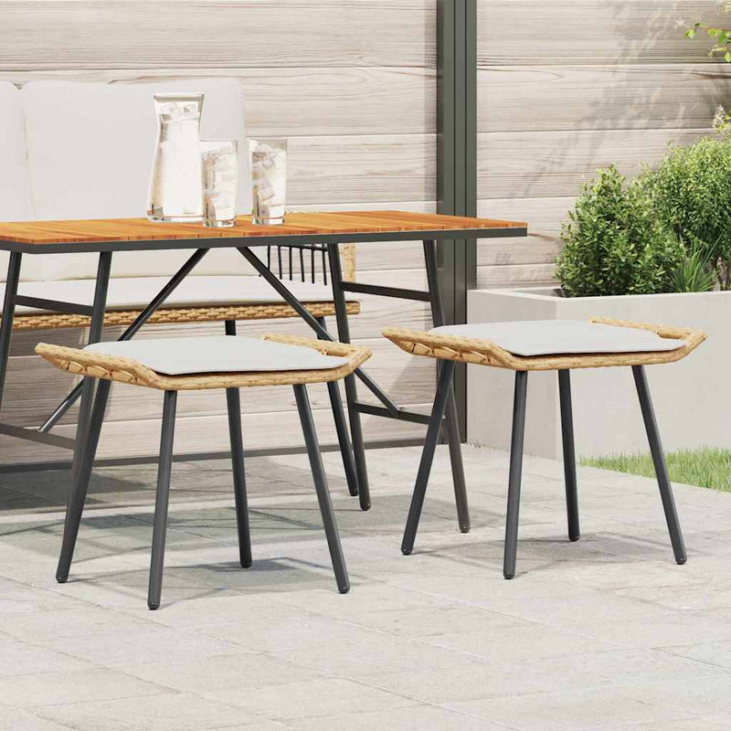 vidaXL Kerti szék párnával 2 pcs Barna 50 x 40 x 45 cm Poliészter