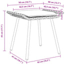 vidaXL Kerti szék párnával 2 pcs Barna 50 x 40 x 45 cm Poliészter