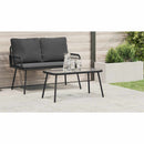 vidaXL Dohányzóasztal Fekete 90 x 45 x 43 cm polirattan