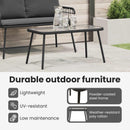 vidaXL Dohányzóasztal Fekete 90 x 45 x 43 cm polirattan