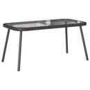 vidaXL Dohányzóasztal Fekete 90 x 45 x 43 cm polirattan