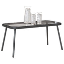 vidaXL Dohányzóasztal Fekete 90 x 45 x 43 cm polirattan
