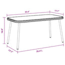 vidaXL Dohányzóasztal Fekete 90 x 45 x 43 cm Polirattan és üveg