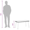 vidaXL Dohányzóasztal Fekete 90 x 45 x 43 cm polirattan