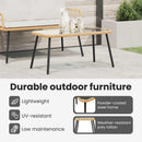 vidaXL Dohányzóasztal Barna és fekete 90 x 45 x 43 cm polirattan