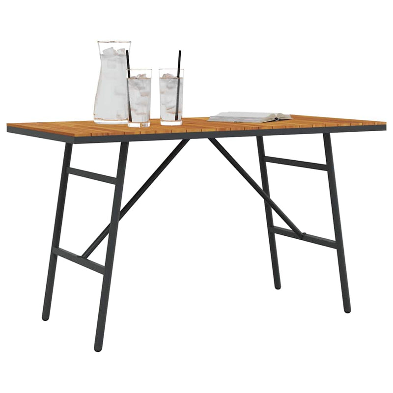 vidaXL Étkezőasztal Barna 110 x 55 x 62 cm Tömör akácfa