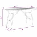 vidaXL Étkezőasztal Barna 110 x 55 x 62 cm Tömör akácfa
