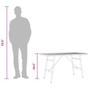 vidaXL Étkezőasztal Barna 110 x 55 x 61,5 cm Tömör Akácfa