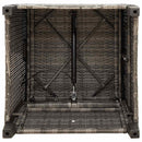 vidaXL szürke polyrattan fekvő kerti szék oldalsó asztallal