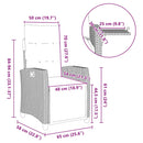 vidaXL bézs polyrattan fekvő kerti szék oldalsó asztallal