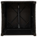 vidaXL fekete polyrattan fekvő kerti szék oldalsó asztallal