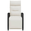 vidaXL fekete polyrattan fekvő kerti szék oldalsó asztallal