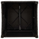 vidaXL fekete polyrattan fekvő kerti szék oldalsó asztallal