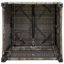 vidaXL szürke polyrattan fekvő kerti szék oldalsó asztallal