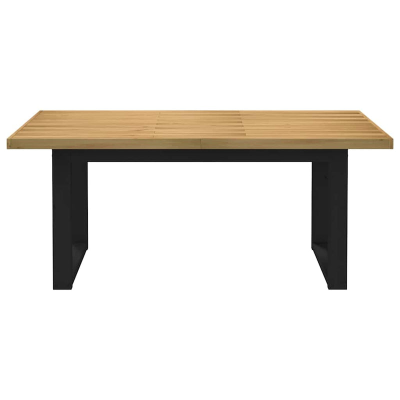 vidaXL Étkezőasztal NOAIN U-alakú lábak 180x90x75 cm tömörfa fenyőfa