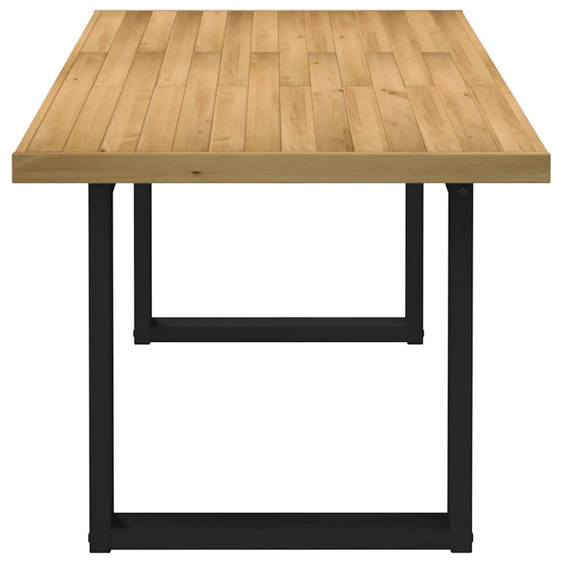 vidaXL Étkezőasztal NOAIN U-alakú lábak 180x90x75 cm tömörfa fenyőfa