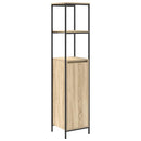 vidaXL Fürdőszoba bútor szett polcokkal 5 pcs Sonoma tölgy és Fekete