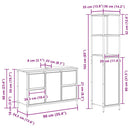 vidaXL Fürdőszoba bútor szett 2 pcs Sonoma Tölgy és Fekete Faanyag