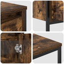 vidaXL Fürdőszoba bútor szett 3 pcs Füstölt Tölgy és Fekete Faanyag