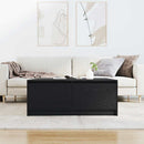 vidaXL fekete tölgyfa dohányzóasztal fiókokkal 100x100x40 cm