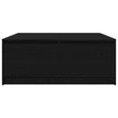 vidaXL fekete tölgyfa dohányzóasztal fiókokkal 100x100x40 cm