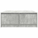 vidaXL betonszürke dohányzóasztal fiókokkal 100x100x40 cm