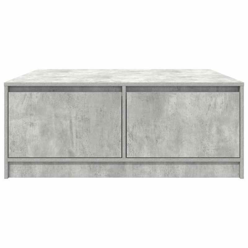 vidaXL betonszürke dohányzóasztal fiókokkal 100x100x40 cm