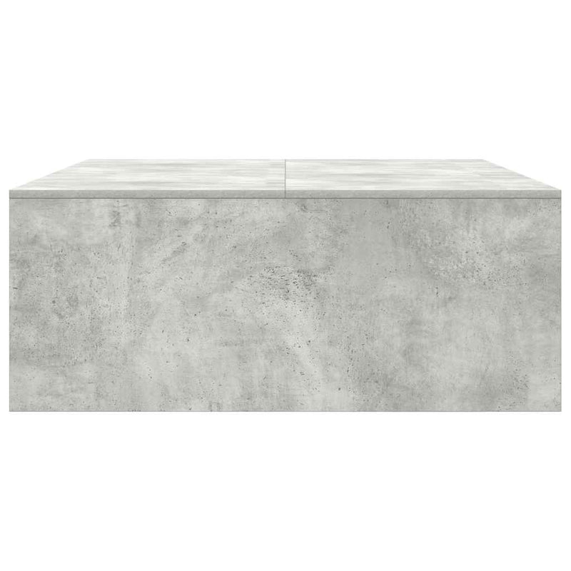 vidaXL betonszürke dohányzóasztal fiókokkal 100x100x40 cm