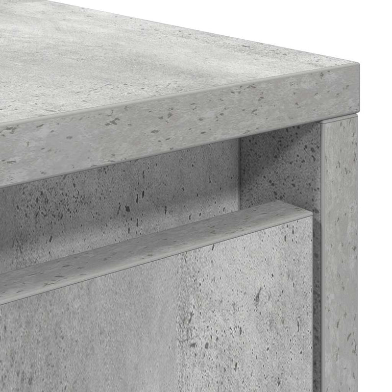 vidaXL betonszürke dohányzóasztal fiókokkal 100x100x40 cm