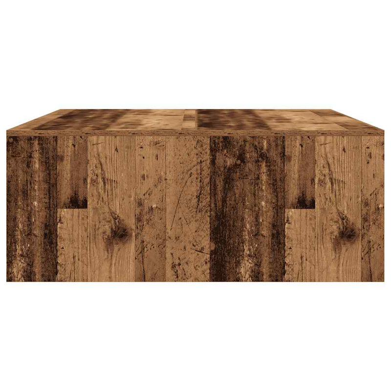 vidaXL antik fa dohányzóasztal fiókokkal 100x100x40 cm