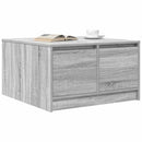 vidaXL szürke sonoma dohányzóasztal fiókokkal 70,5x70x40 cm