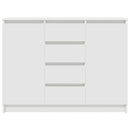 vidaXL fehér szerelt fa tálalószekrény fiókos 100,5x35x76 cm