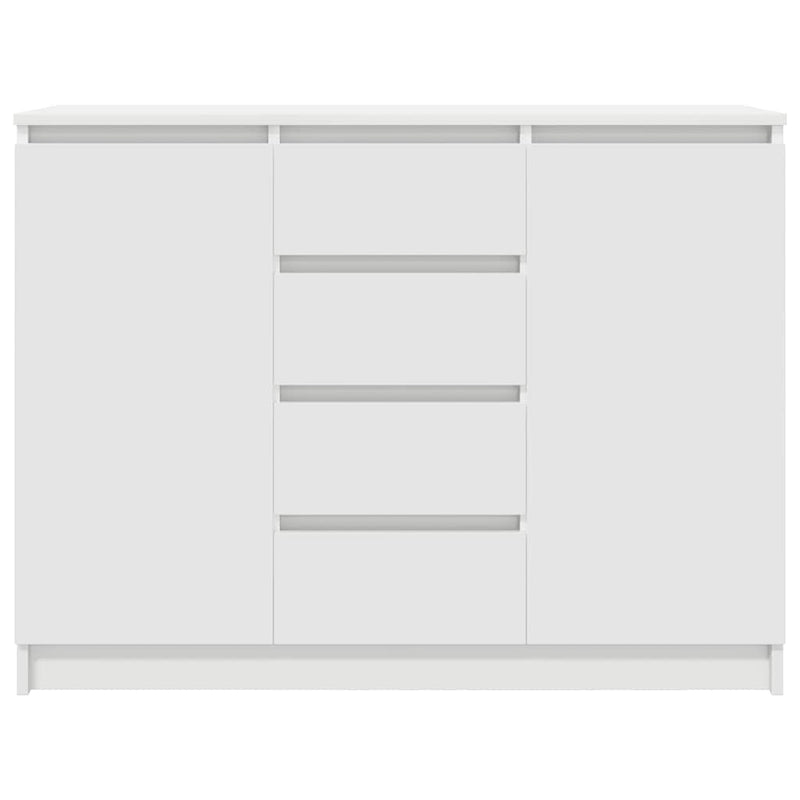 vidaXL fehér szerelt fa tálalószekrény fiókos 100,5x35x76 cm