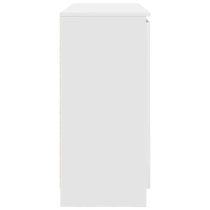 vidaXL fehér szerelt fa tálalószekrény fiókos 100,5x35x76 cm