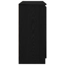 vidaXL fekete tölgy szerelt fa tálalószekrény fiókos 100,5x35x76 cm