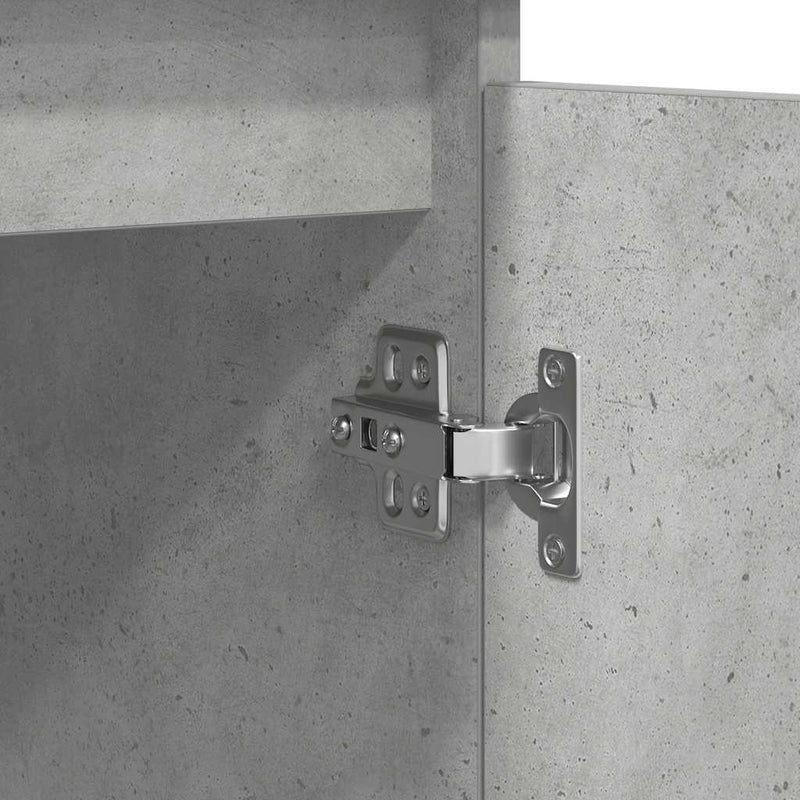 vidaXL betonszürke szerelt fa tálalószekrény fiókos 100,5x35x76 cm