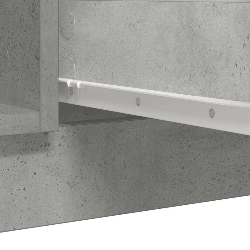 vidaXL betonszürke szerelt fa tálalószekrény fiókos 100,5x35x76 cm