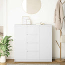 vidaXL fehér szerelt fa tálalószekrény fiókos 100,5x35x98,5 cm