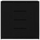 vidaXL fekete tölgy szerelt fa tálalószekrény fiókos 100,5x35x98,5 cm