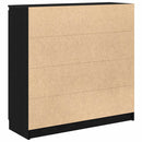 vidaXL fekete tölgy szerelt fa tálalószekrény fiókos 100,5x35x98,5 cm