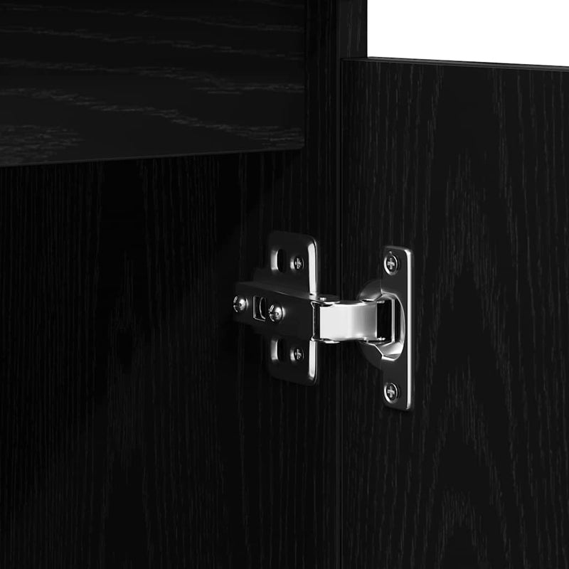 vidaXL fekete tölgy szerelt fa tálalószekrény fiókos 100,5x35x98,5 cm