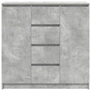 vidaXL betonszürke szerelt fa tálalószekrény fiókos 100,5x35x98,5 cm