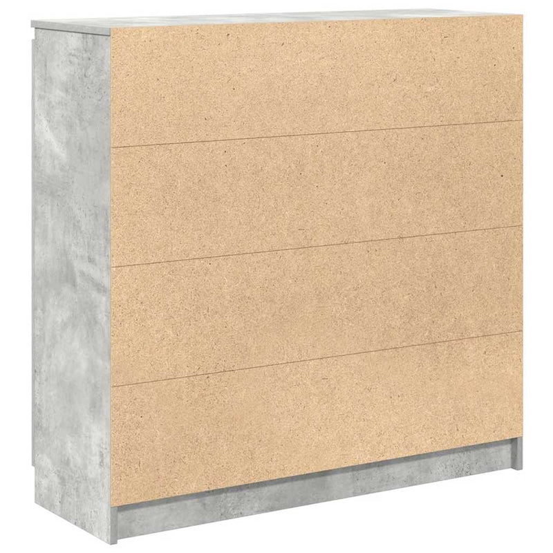 vidaXL betonszürke szerelt fa tálalószekrény fiókos 100,5x35x98,5 cm