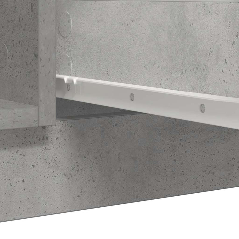 vidaXL betonszürke szerelt fa tálalószekrény fiókos 100,5x35x98,5 cm