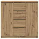 vidaXL kézműves tölgy szerelt fa tálalószekrény fiókos 100,5x35x98,5cm